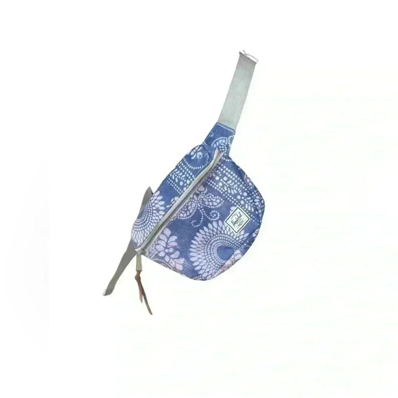 Herschel Fifteen Hip / Fanny Pack Chai Waist Bag blue and cream adjustable belt - Picture 9 of 9